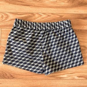 J. Crew Navy Geometric Pattern Shorts Size 8